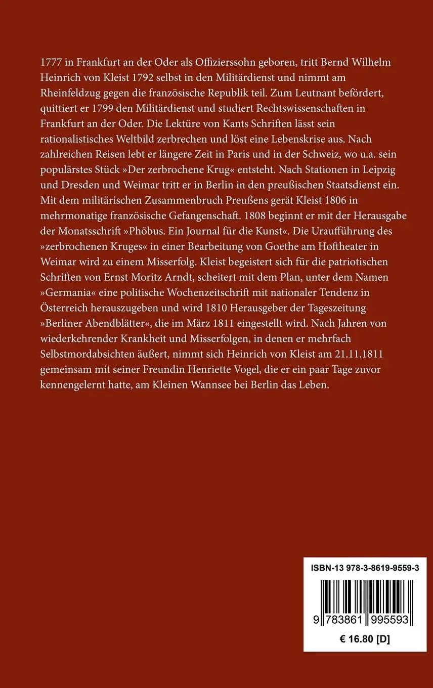 Rückseite: 9783861995593 | Das Käthchen von Heilbronn oder Die Feuerprobe | Heinrich von Kleist