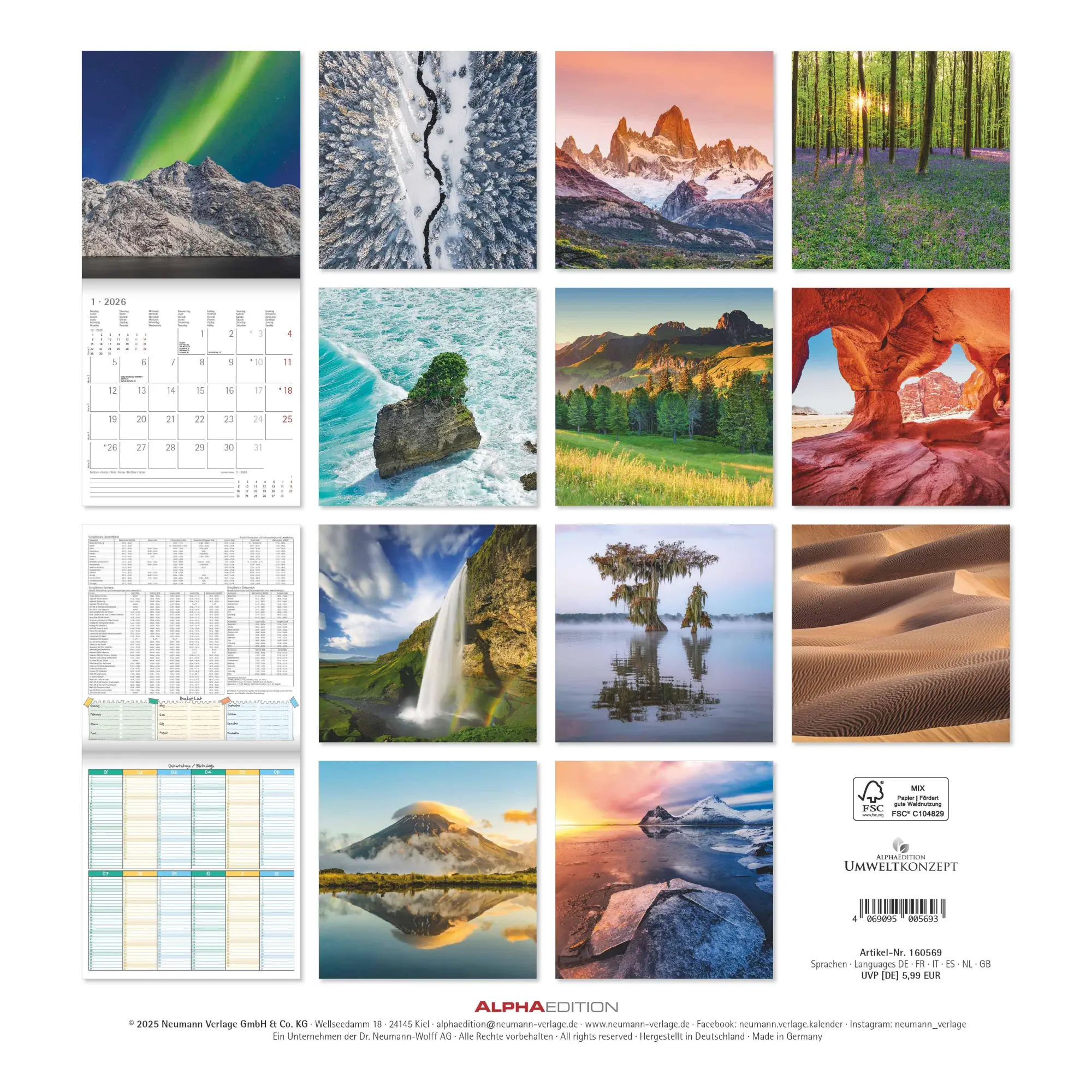 Rückseite: 4069095005693 | Emotions 2026 - Broschürenkalender 30x30 cm (30x60 geöffnet) -...
