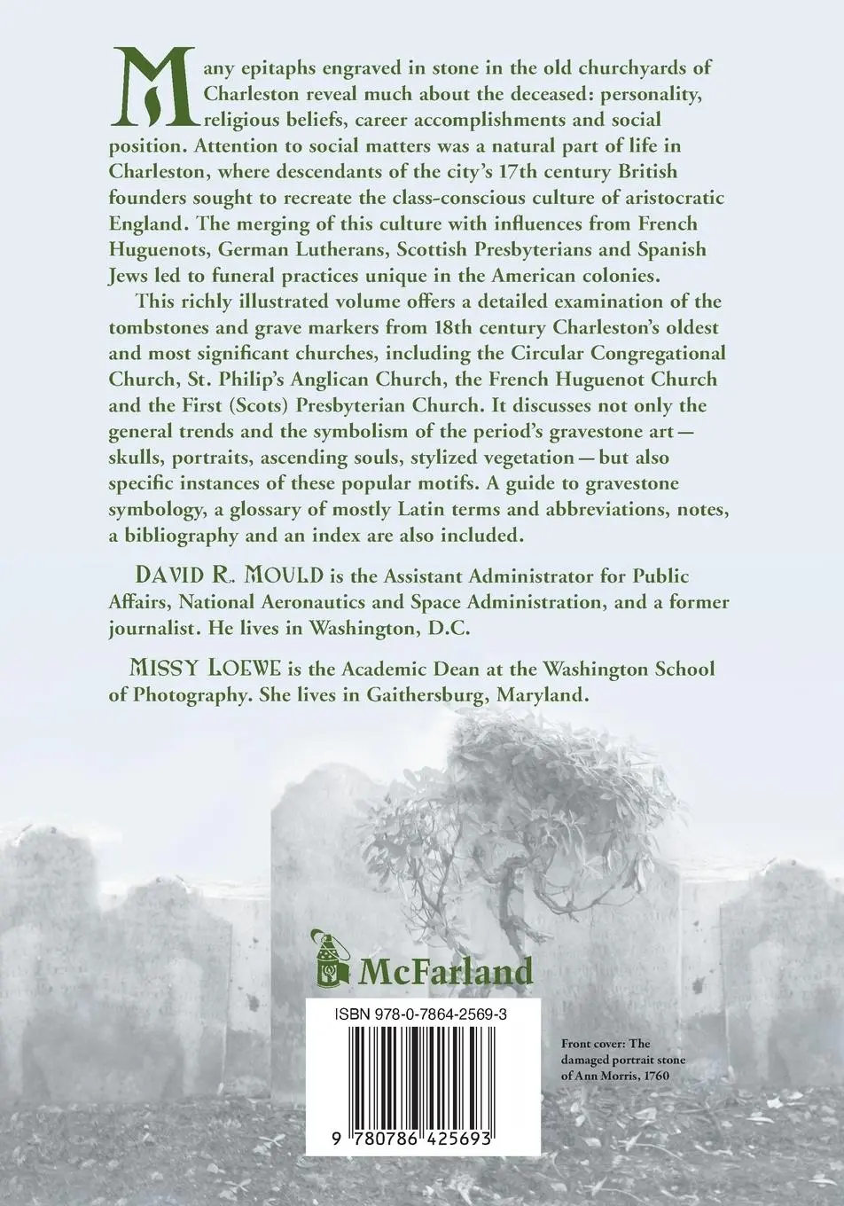 Rückseite: 9780786425693 | Historic Gravestone Art of Charleston, South Carolina, 1695-1802