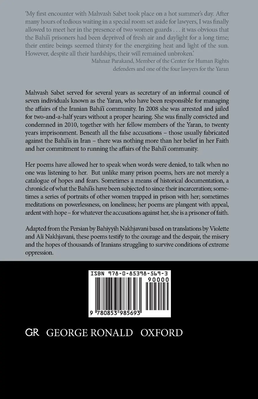 Rückseite: 9780853985693 | Prison Poems | Mahvash Sabet | Taschenbuch | Kartoniert / Broschiert