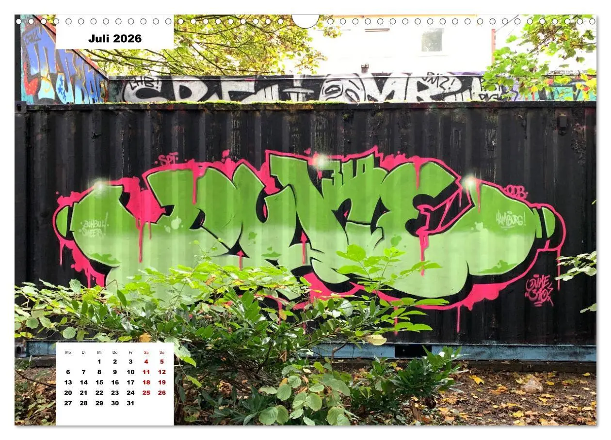 Bild: 9783457755693 | Hamburg Graffiti (Wandkalender 2026 DIN A3 quer), CALVENDO...