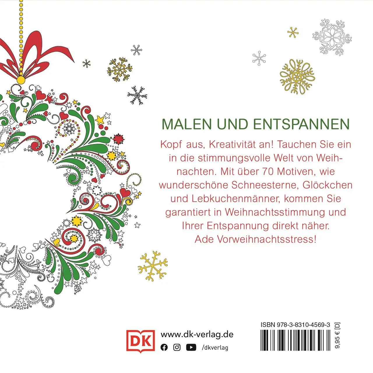 Rückseite: 9783831045693 | Achtsam &amp; Kreativ. Weihnachten | DK Verlag | Taschenbuch | 72 S.