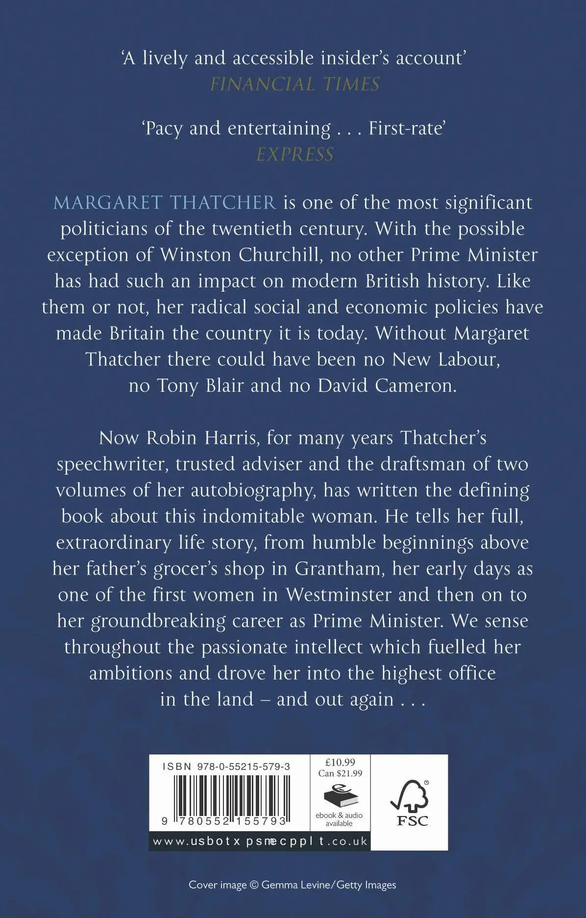 Rückseite: 9780552155793 | Not for Turning | The Complete Life of Margaret Thatcher | Harris