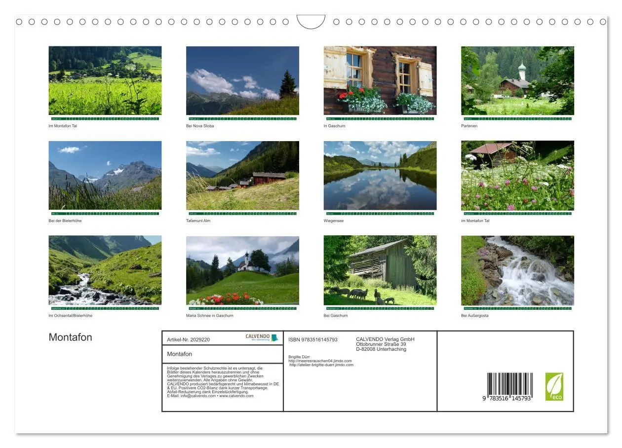 Bild: 9783516145793 | Montafon (Wandkalender 2026 DIN A3 quer), CALVENDO Monatskalender