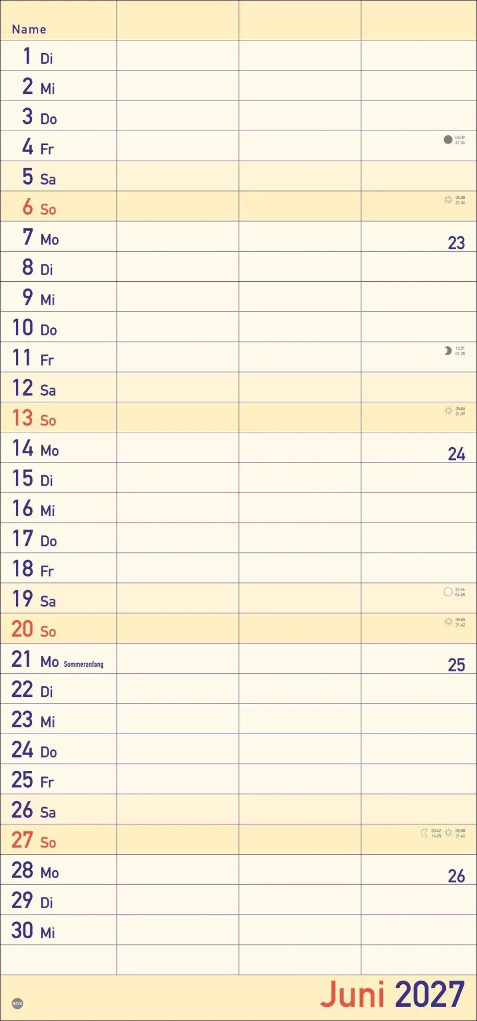 Bild: 9783756415793 | Großdruck Planer für zwei 2027 | Kalender | Bürokalender Heye | 14 S.