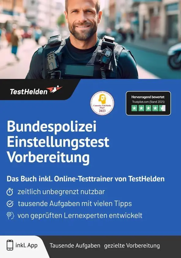 Cover: 9783988175793 | Bundespolizei Einstellungstest Vorbereitung: Das Buch inkl....