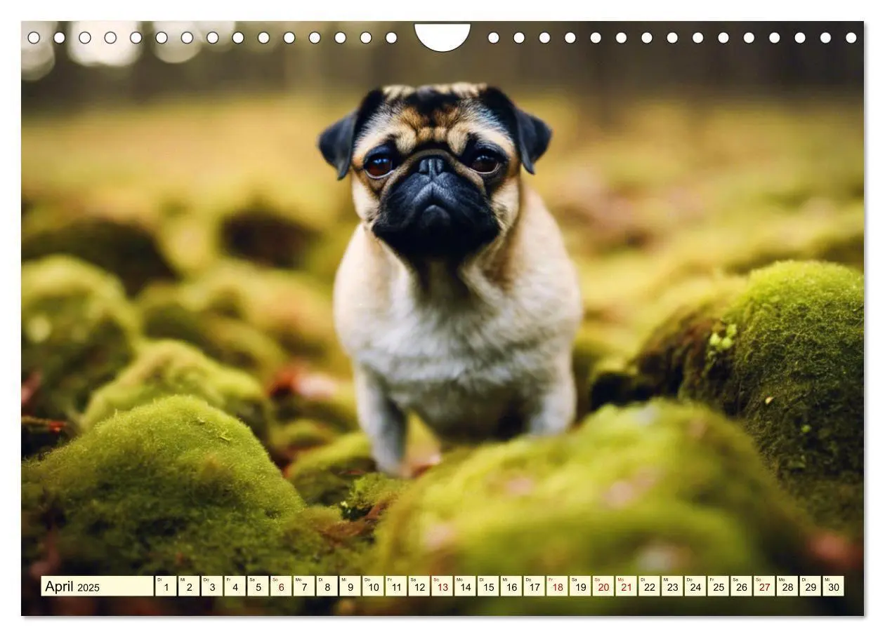 Bild: 9783435645893 | Möpse - quirlige Charmebolzen (Wandkalender 2025 DIN A4 quer),...