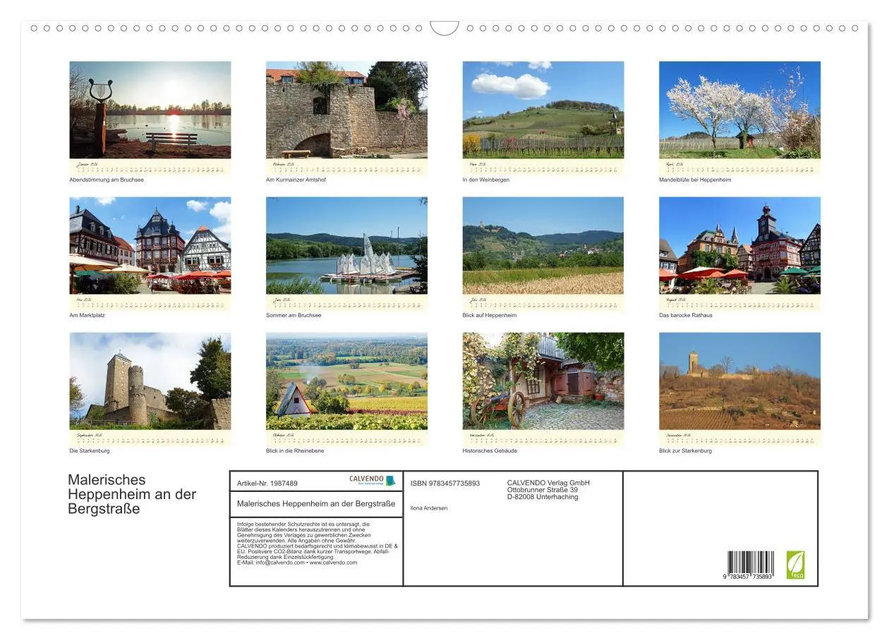 Bild: 9783457735893 | Malerisches Heppenheim an der Bergstraße (Wandkalender 2026 DIN A2...