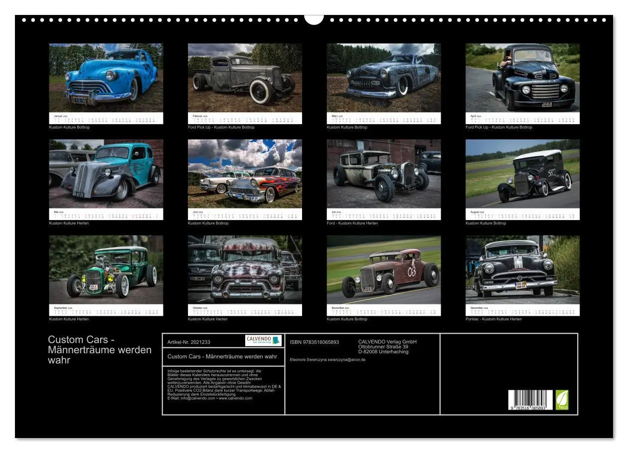 Bild: 9783516065893 | Custom Cars - Männerträume werden wahr (Wandkalender 2026 DIN A2...