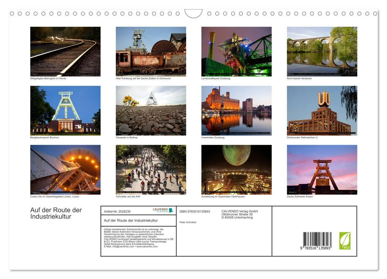 Bild: 9783516135893 | Auf der Route der Industriekultur (Wandkalender 2026 DIN A3 quer),...