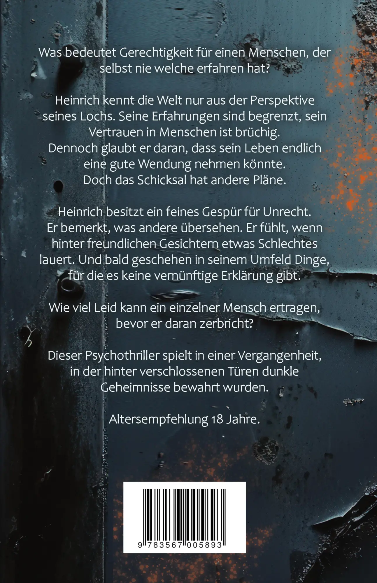 Rückseite: 9783567005893 | HEINRICH | PSYCHOTHRILLER | Martina Zöchinger | Taschenbuch | 316 S.