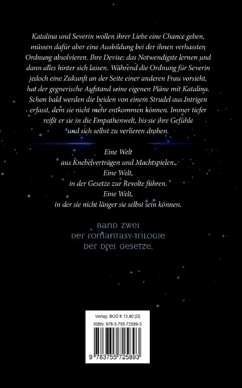 Rückseite: 9783755725893 | Das zweite Gesetz der Gefühle (Romantasy-Trilogie, Band 2) | Steen