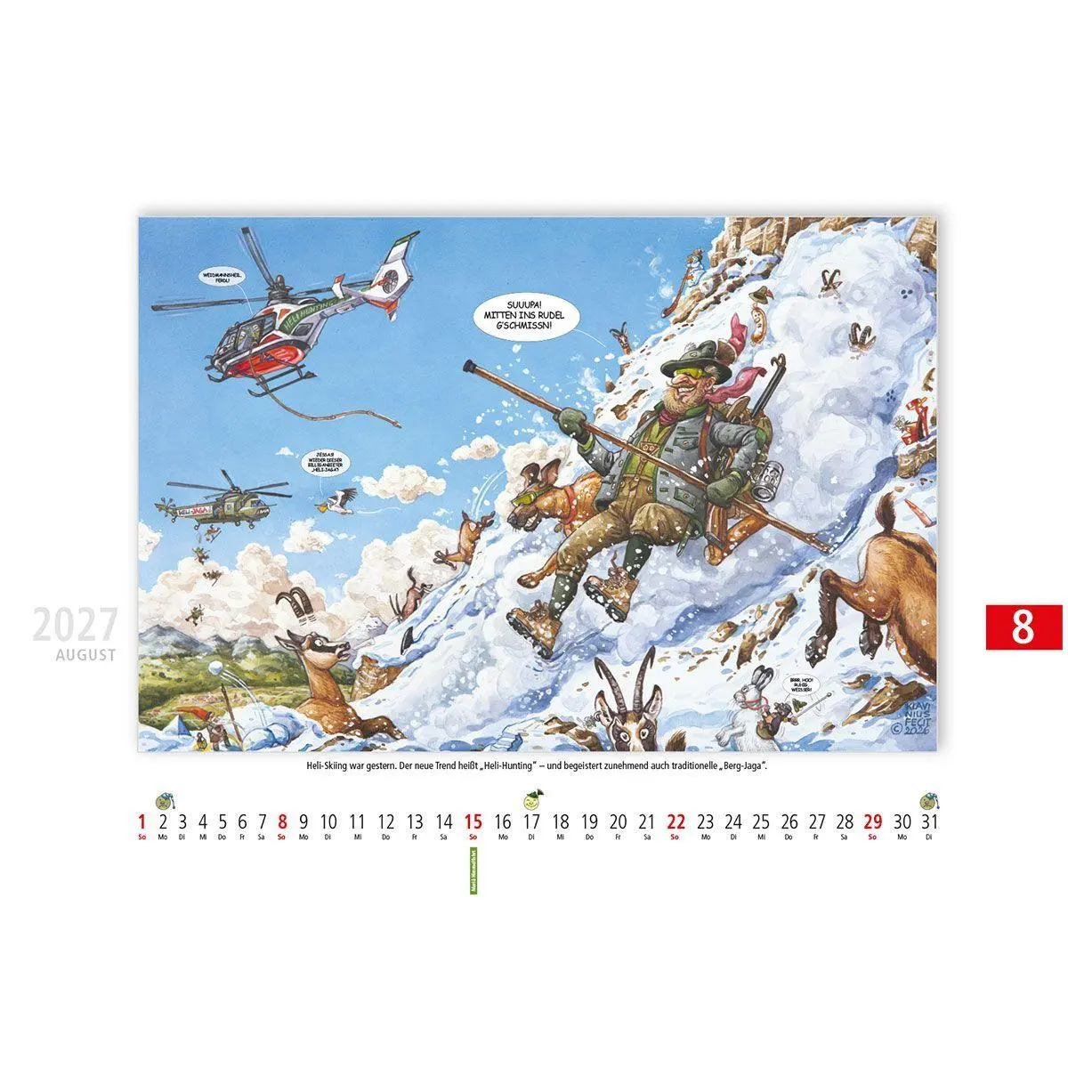 Bild: 9783897155893 | DJZ Edition: Haralds Klavinius Jagdkalender 2027 | Jagdzeitung | 13 S.