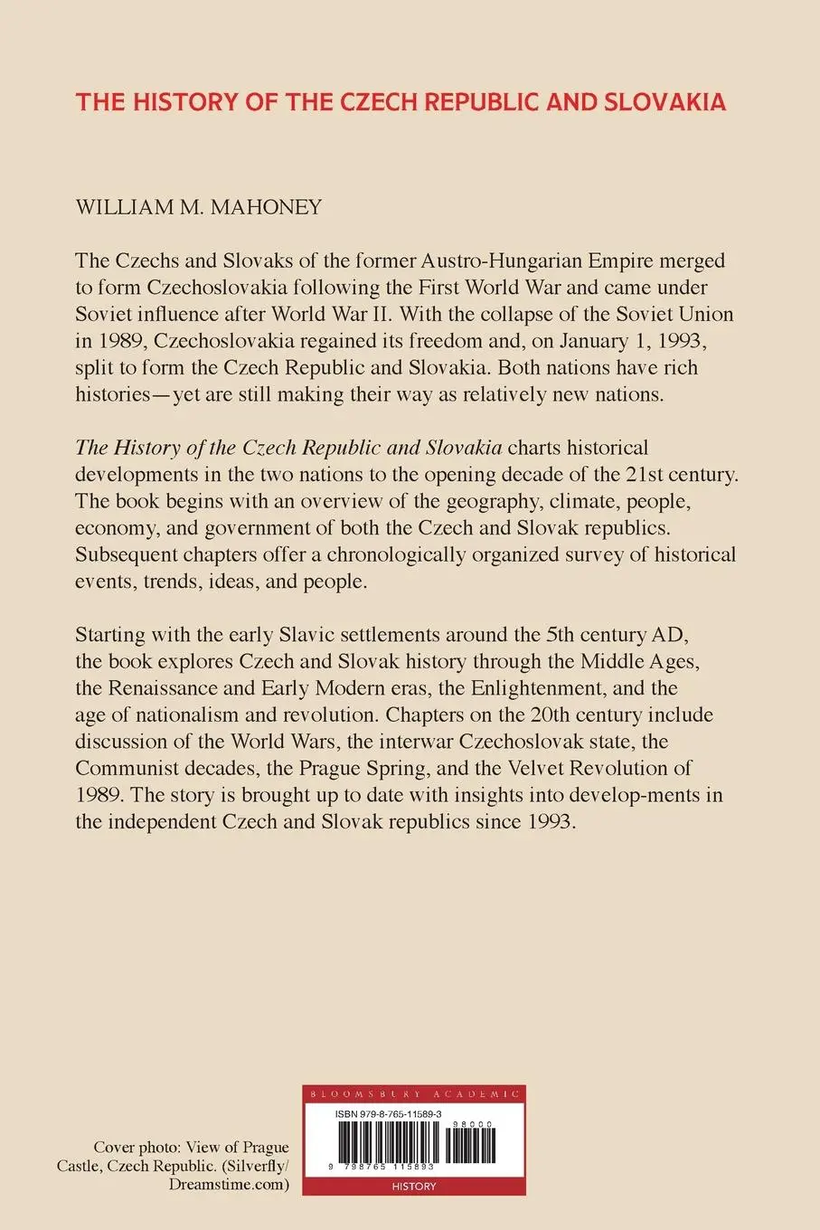 Rückseite: 9798765115893 | The History of the Czech Republic and Slovakia | William Mahoney