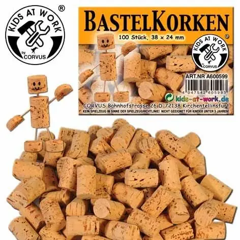 Cover: 4047542605993 | Corvus Kids-at-Work A600599 - Bastel-Korken, Naturkorken, 100...