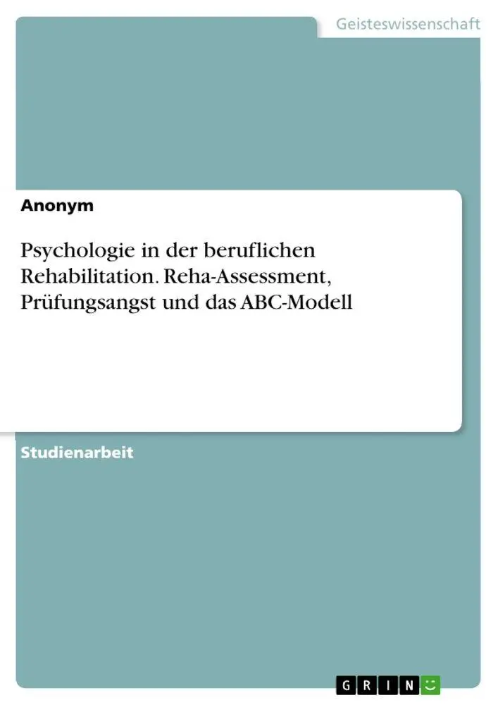Cover: 9783389166093 | Psychologie in der beruflichen Rehabilitation. Reha-Assessment,...