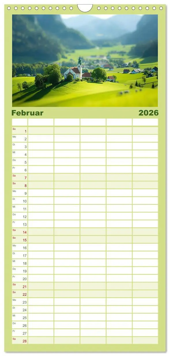 Bild: 9783516496093 | Familienplaner 2026 - Die Welt in Klein mit 5 Spalten...