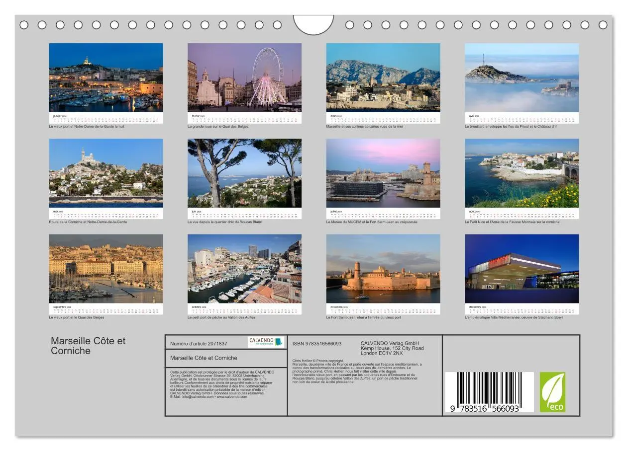 Bild: 9783516566093 | Marseille Côte et Corniche (Calendrier mural 2026 DIN A4 vertical),...
