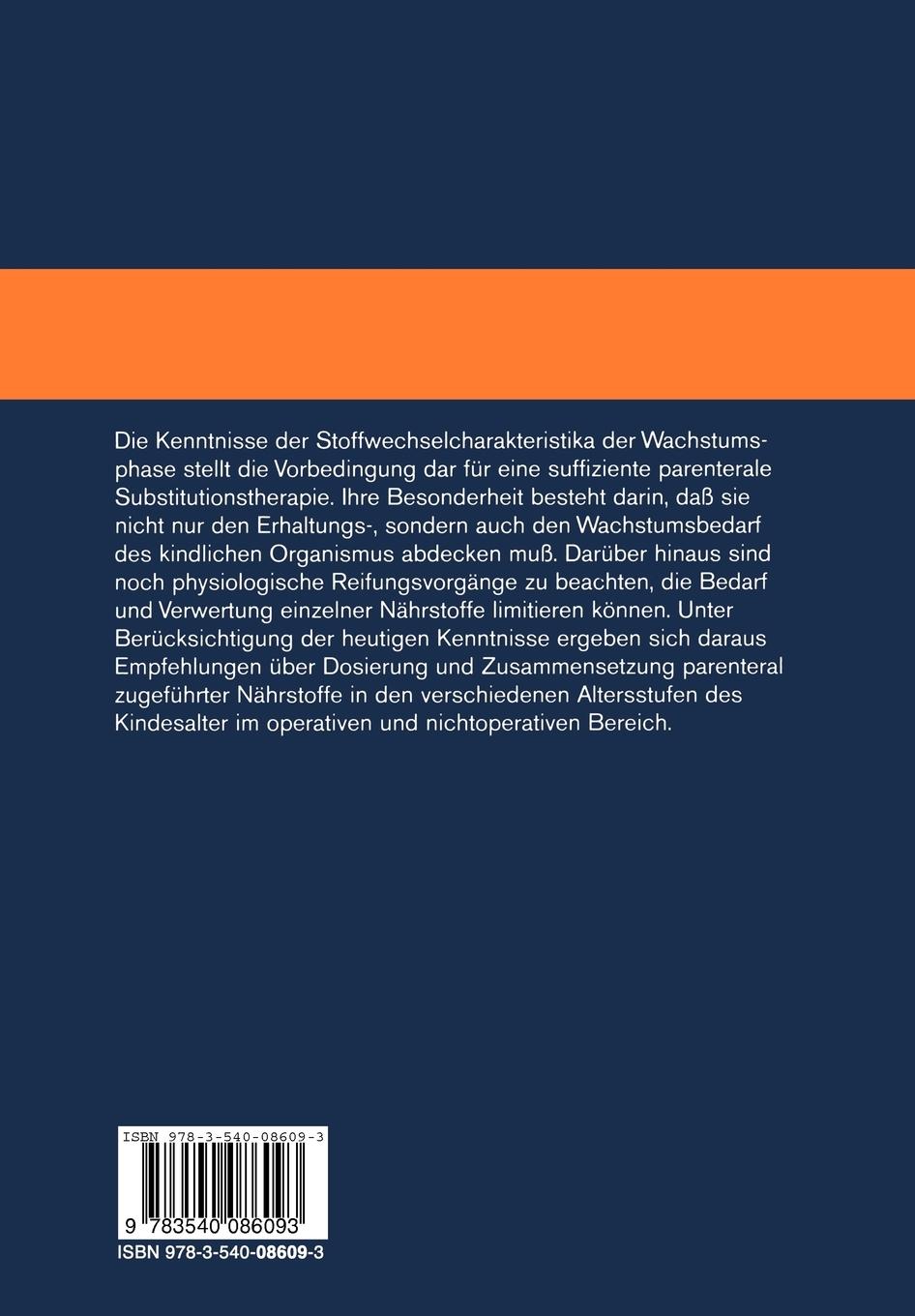 Rückseite: 9783540086093 | Grundlagen der Ernährungsbehandlung im Kindesalter | Ahnefeld (u. a.)