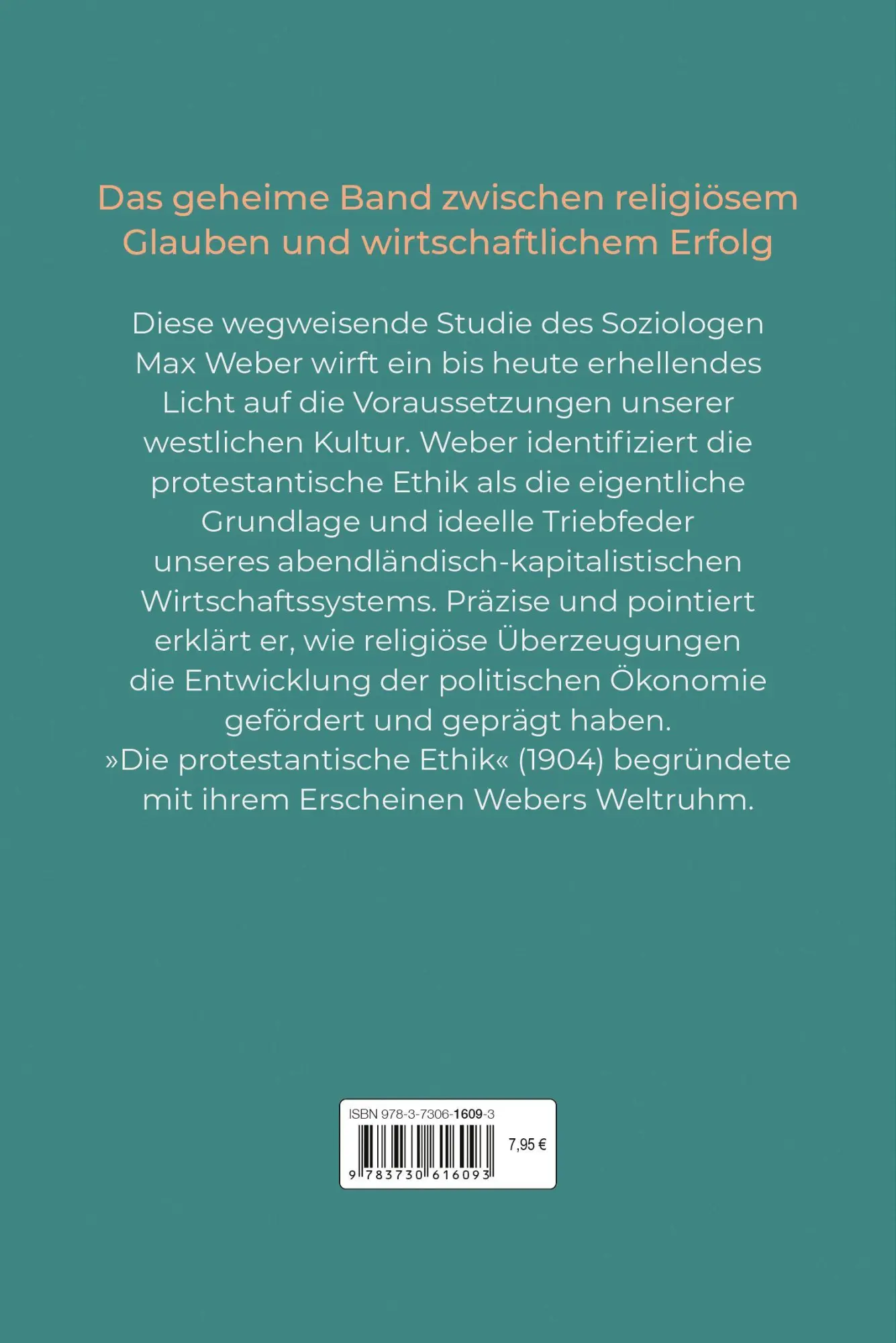 Bild: 9783730616093 | Die protestantische Ethik und der Geist des Kapitalismus | Max Weber