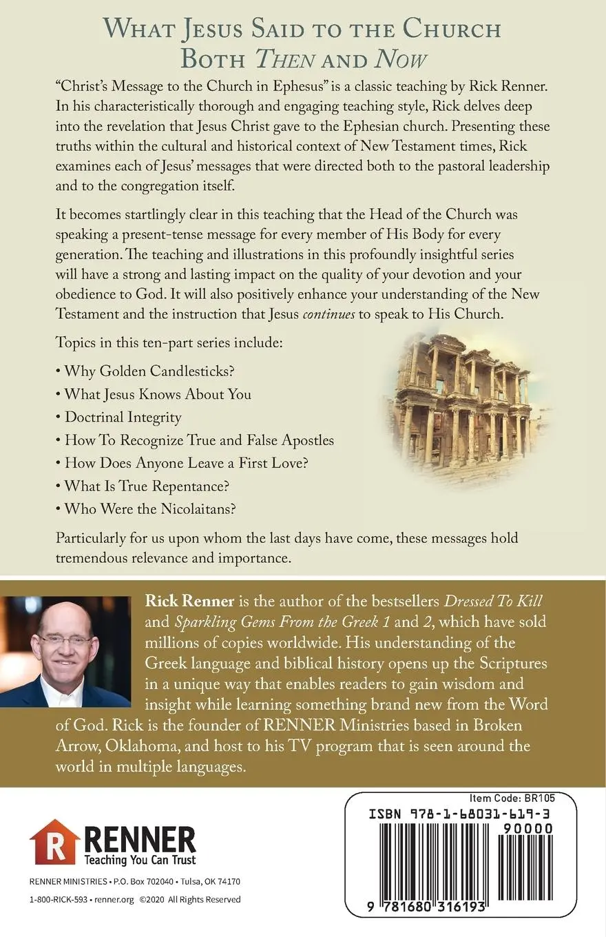 Rückseite: 9781680316193 | Christ's Message to Ephesus | Rick Renner | Taschenbuch | Englisch