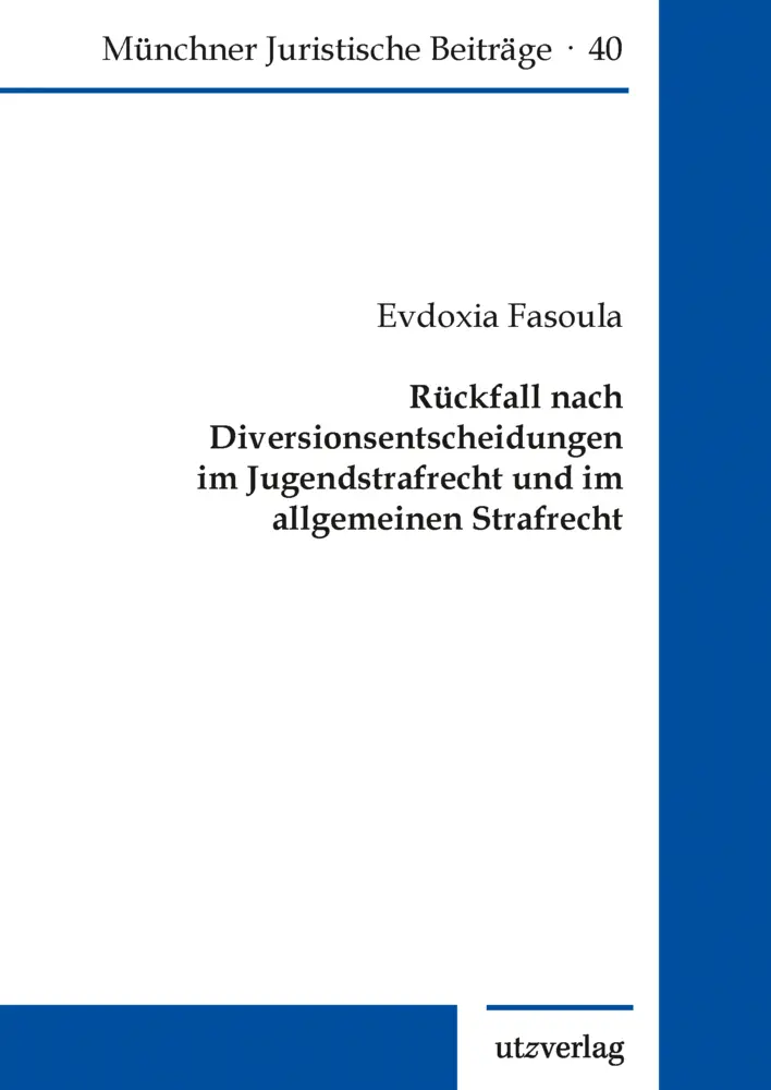 Cover: 9783831686193 | Rückfall nach Diversionsentscheidungen im Jugendstrafrecht und im...