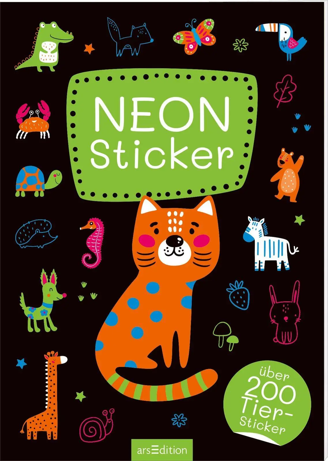 Cover: 4014489136293 | Neon-Sticker | Über 200 Tier-Sticker | Broschüre | 16 S. | Deutsch