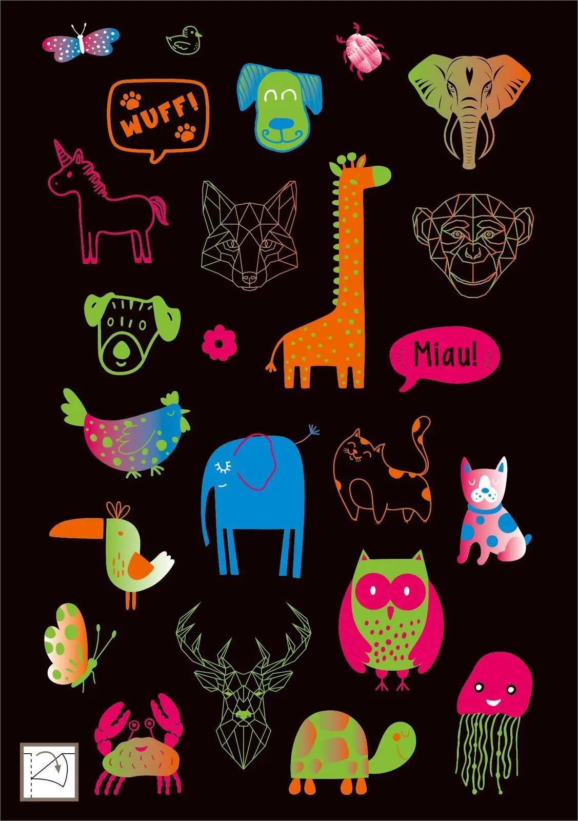 Bild: 4014489136293 | Neon-Sticker | Über 200 Tier-Sticker | Broschüre | 16 S. | Deutsch