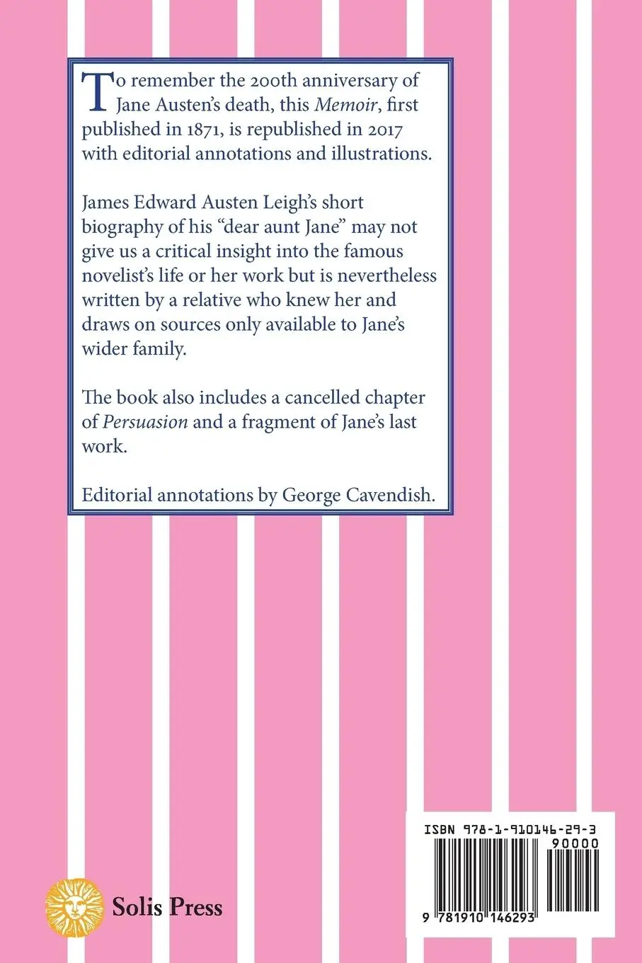 Rückseite: 9781910146293 | A Memoir of Jane Austen (illustrated and annotated) | Leigh | Buch