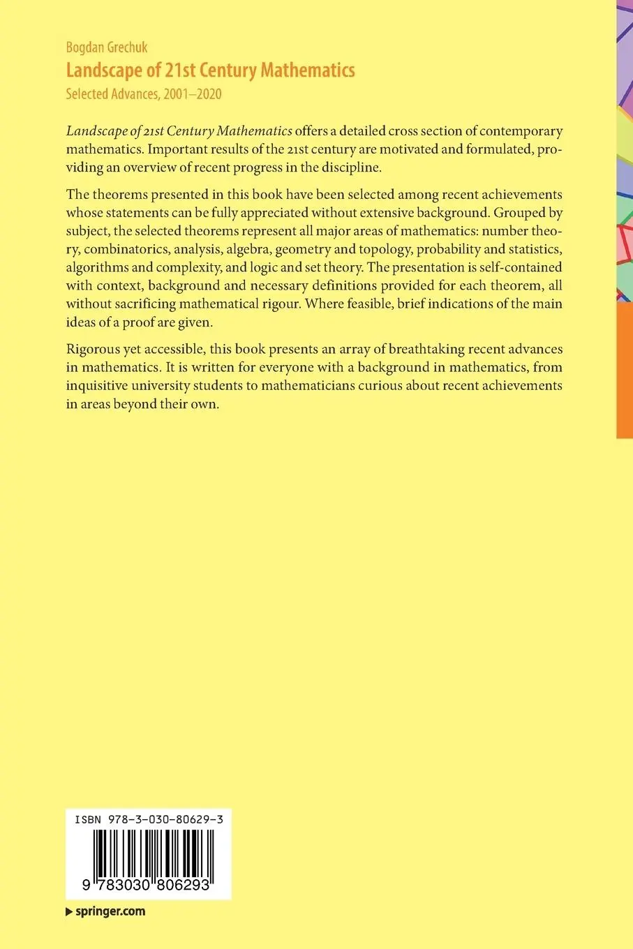 Rückseite: 9783030806293 | Landscape of 21st Century Mathematics | Selected Advances, 2001-2020