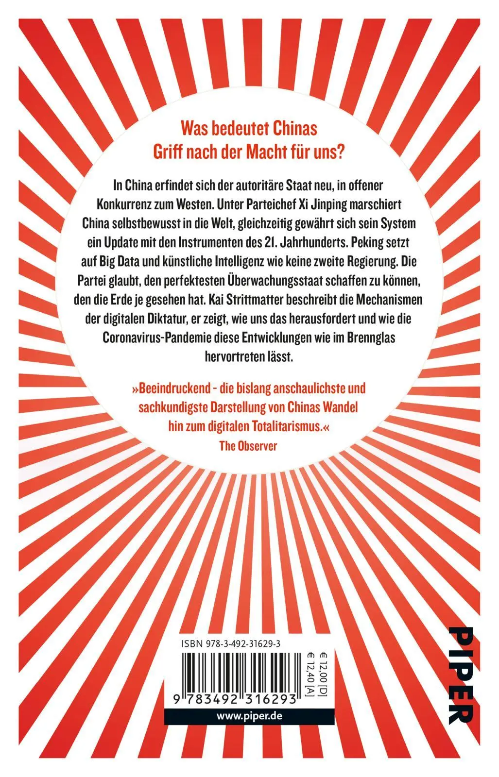 Rückseite: 9783492316293 | Die Neuerfindung der Diktatur | Kai Strittmatter | Taschenbuch | 2020