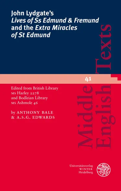 Cover: 9783825356293 | John Lydgate´s 'Lives of Ss Edmund &amp; Fremund' and the 'Extra...