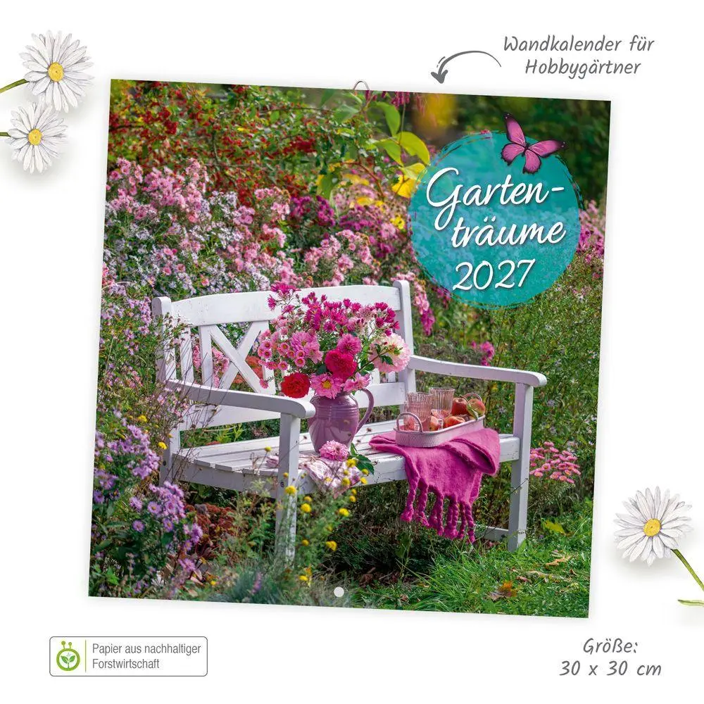 Bild: 9783988026293 | TRÖTSCH - Broschürenkalender Gartenträume 2027 | Wandplaner | KG
