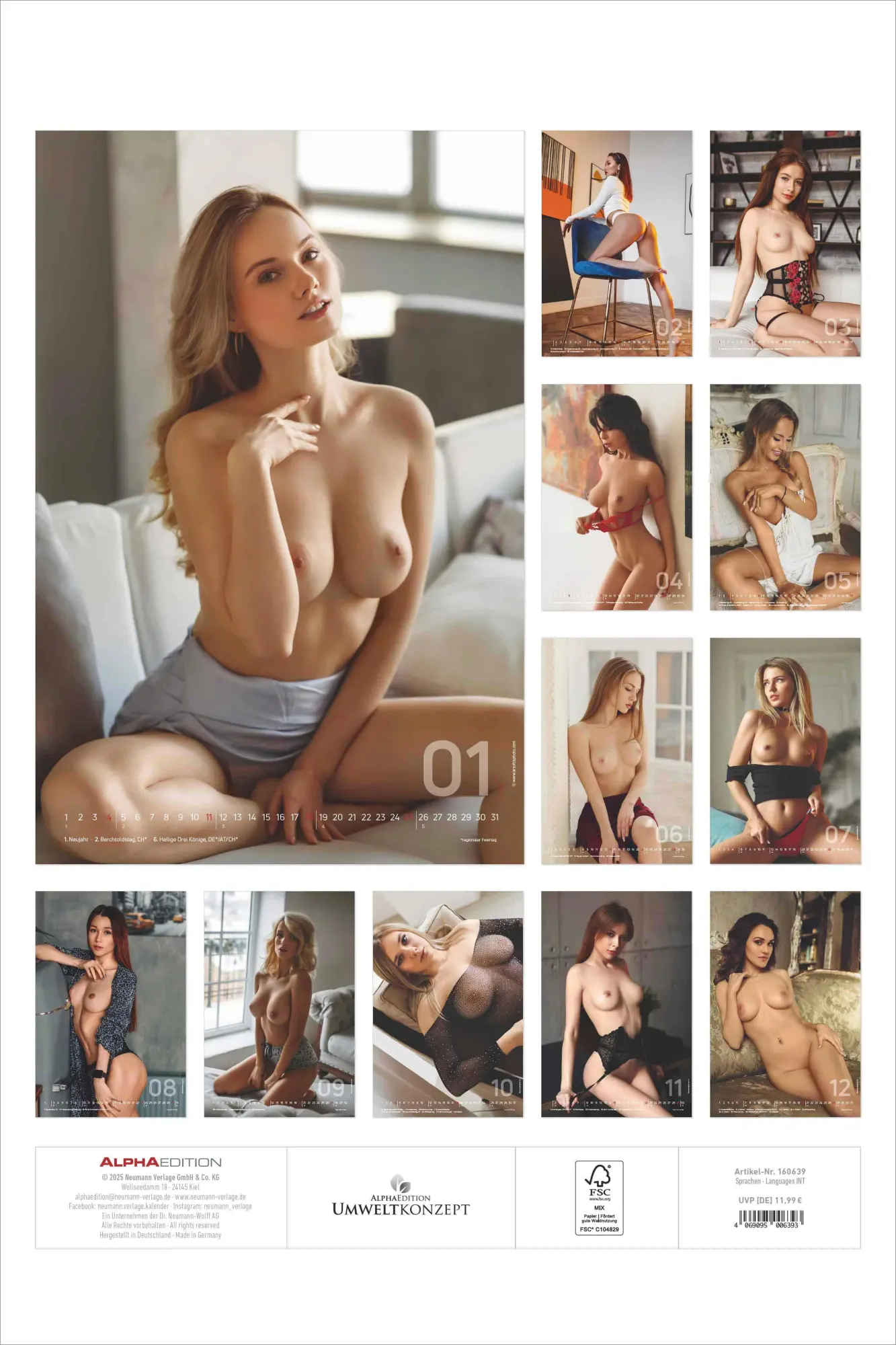 Bild: 4069095006393 | Hot Girls 2026 - Bildkalender 33x49,5cm - Women - Erotische Frauen...