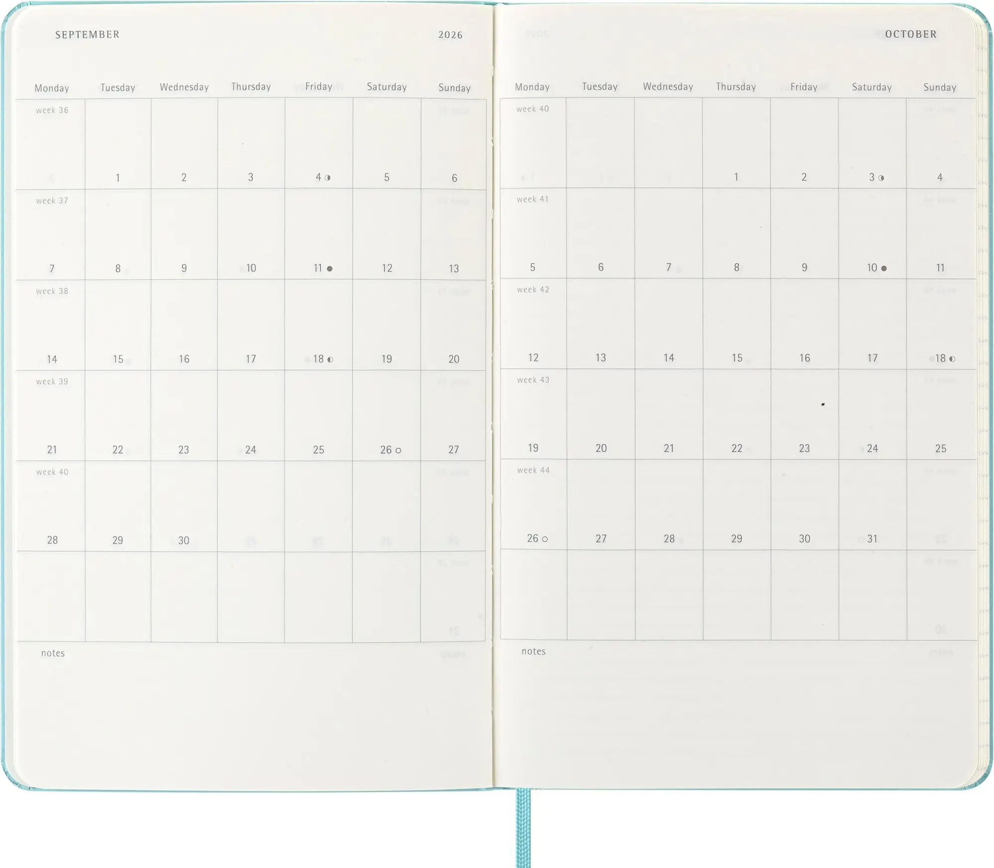 Bild: 8056999276393 | Moleskine 18 Monate Wochen Notizkalender 2025/2026, L/A5, 1 Wo = 1...