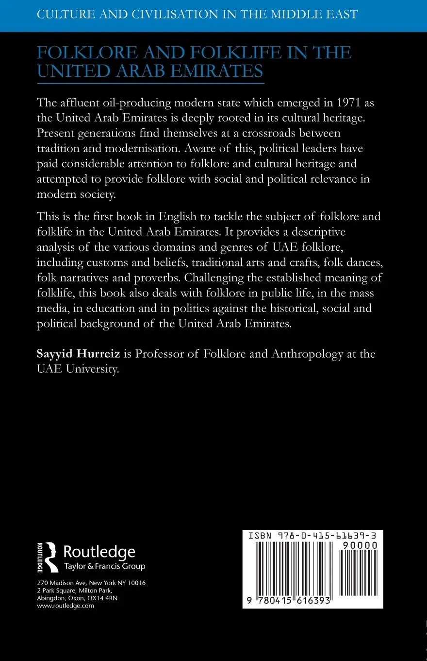 Rückseite: 9780415616393 | Folklore and Folklife in the United Arab Emirates | Hurriez | Buch