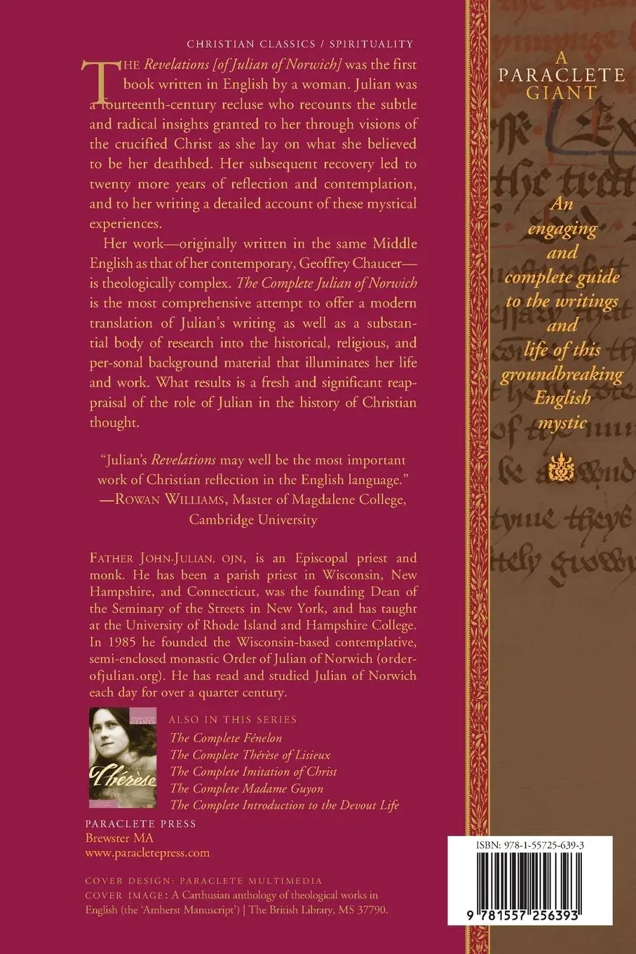 Rückseite: 9781557256393 | Complete Julian of Norwich | John Julian | Taschenbuch | Englisch