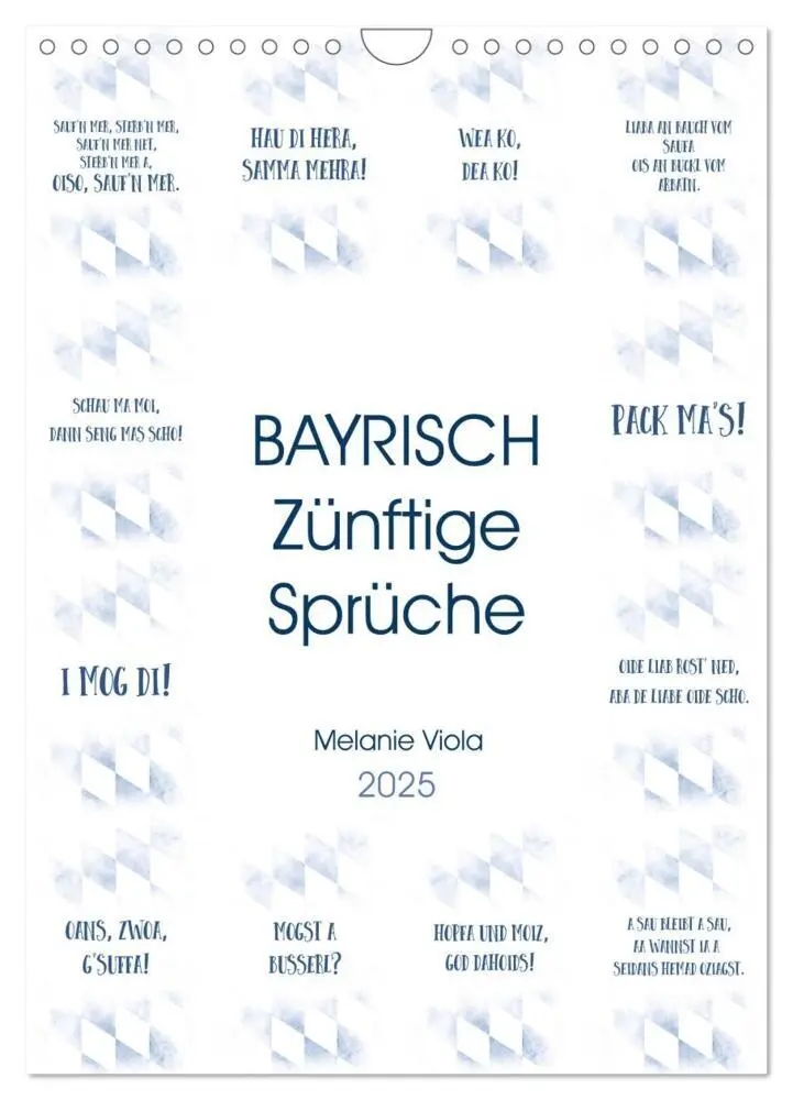 Cover: 9783435976393 | BAYRISCH Zünftige Sprüche (Wandkalender 2025 DIN A4 hoch), CALVENDO...