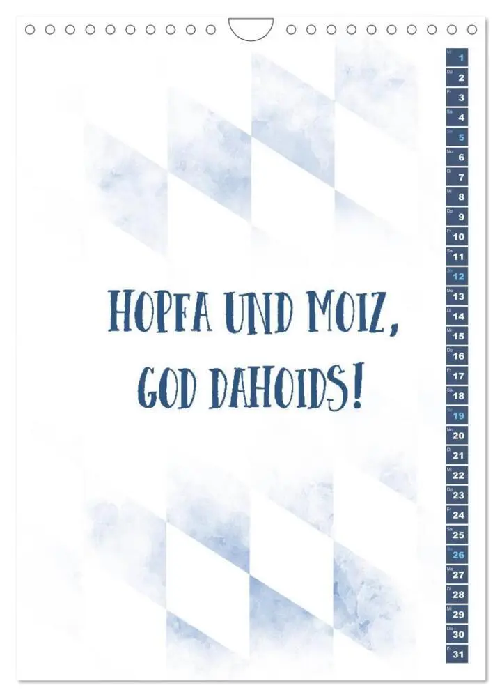 Bild: 9783435976393 | BAYRISCH Zünftige Sprüche (Wandkalender 2025 DIN A4 hoch), CALVENDO...