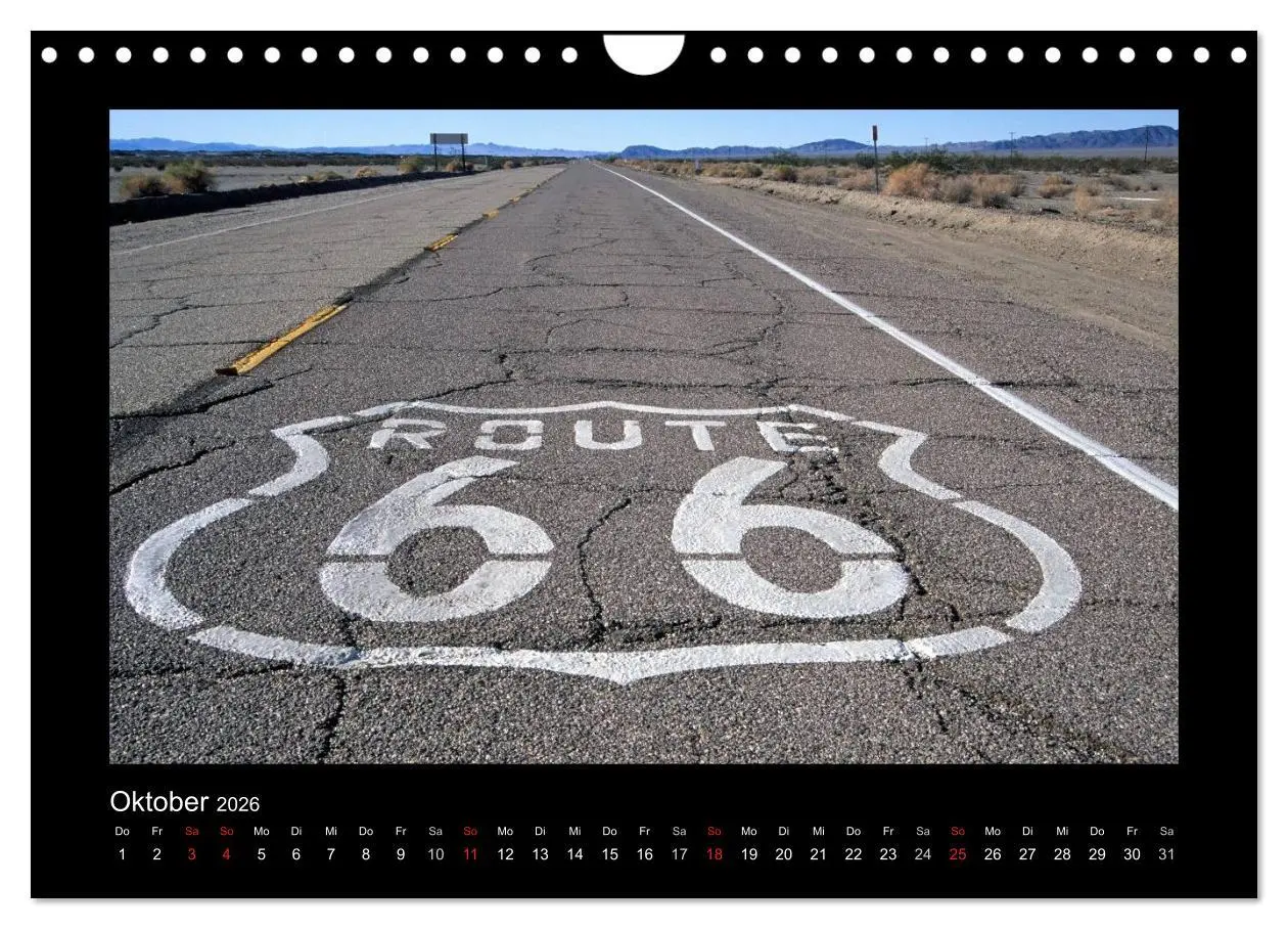 Bild: 9783516226393 | Get Your Kicks on Route 66 (Wandkalender 2026 DIN A4 quer),...