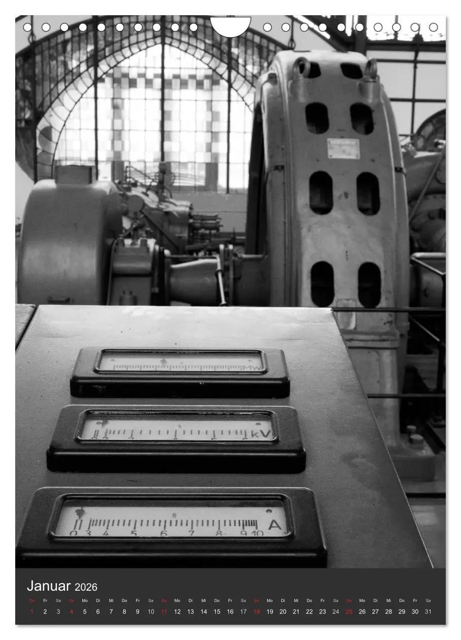 Bild: 9783516466393 | Industrieästhetik in Schwarz-Weiss (Wandkalender 2026 DIN A4 hoch),...