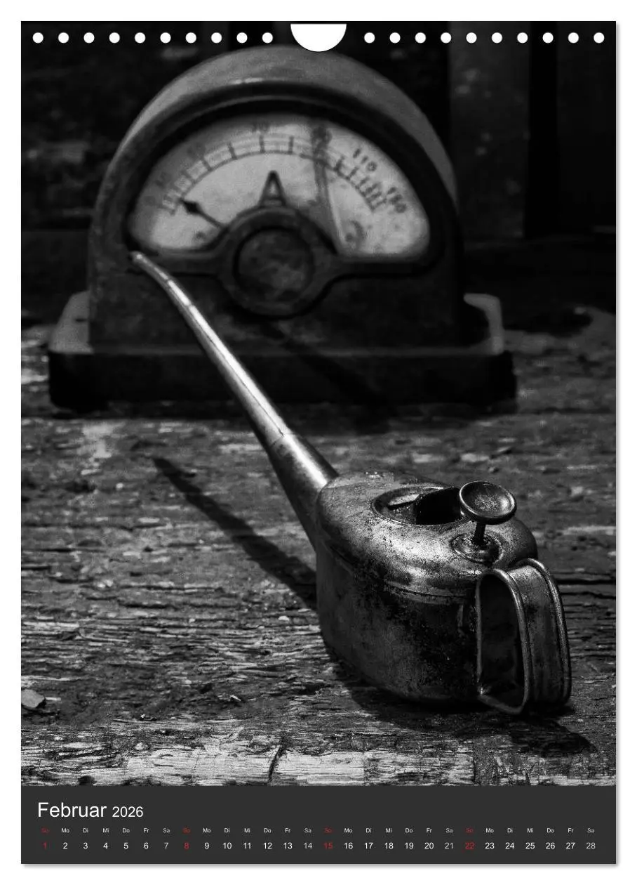 Bild: 9783516466393 | Industrieästhetik in Schwarz-Weiss (Wandkalender 2026 DIN A4 hoch),...