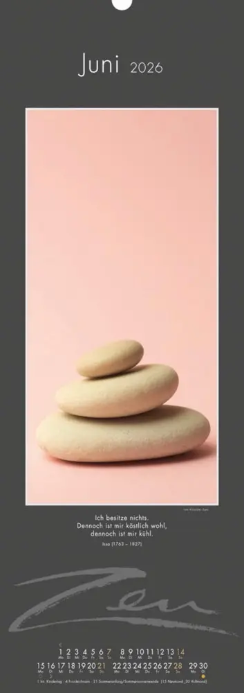 Bild: 9783948276393 | Zen-Kalender 2026 | Kalender | Spiralbindung | Deutsch | 2026