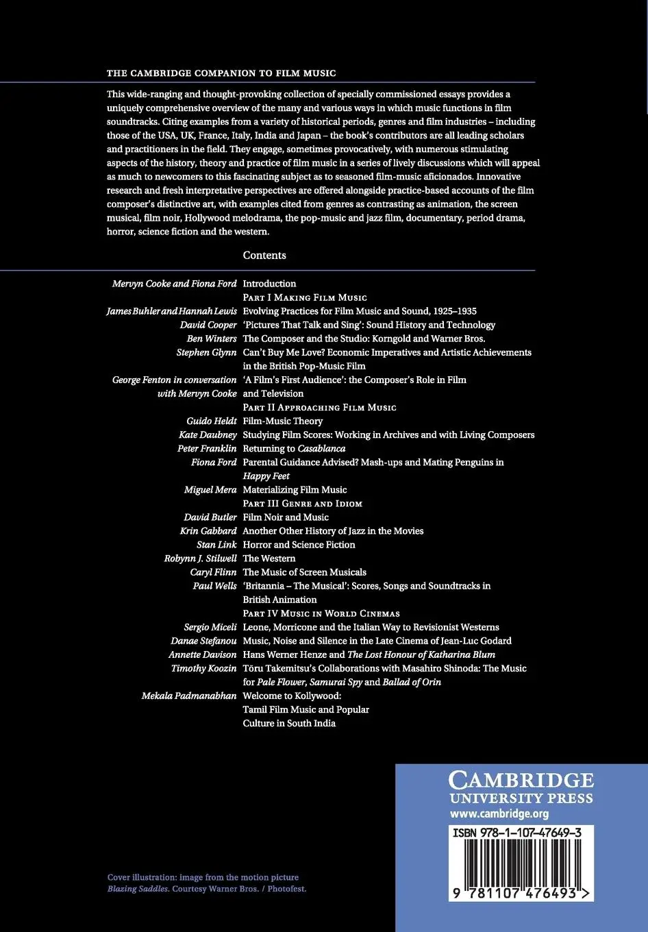 Rückseite: 9781107476493 | The Cambridge Companion to Film Music | Mervyn Cooke (u. a.) | Buch