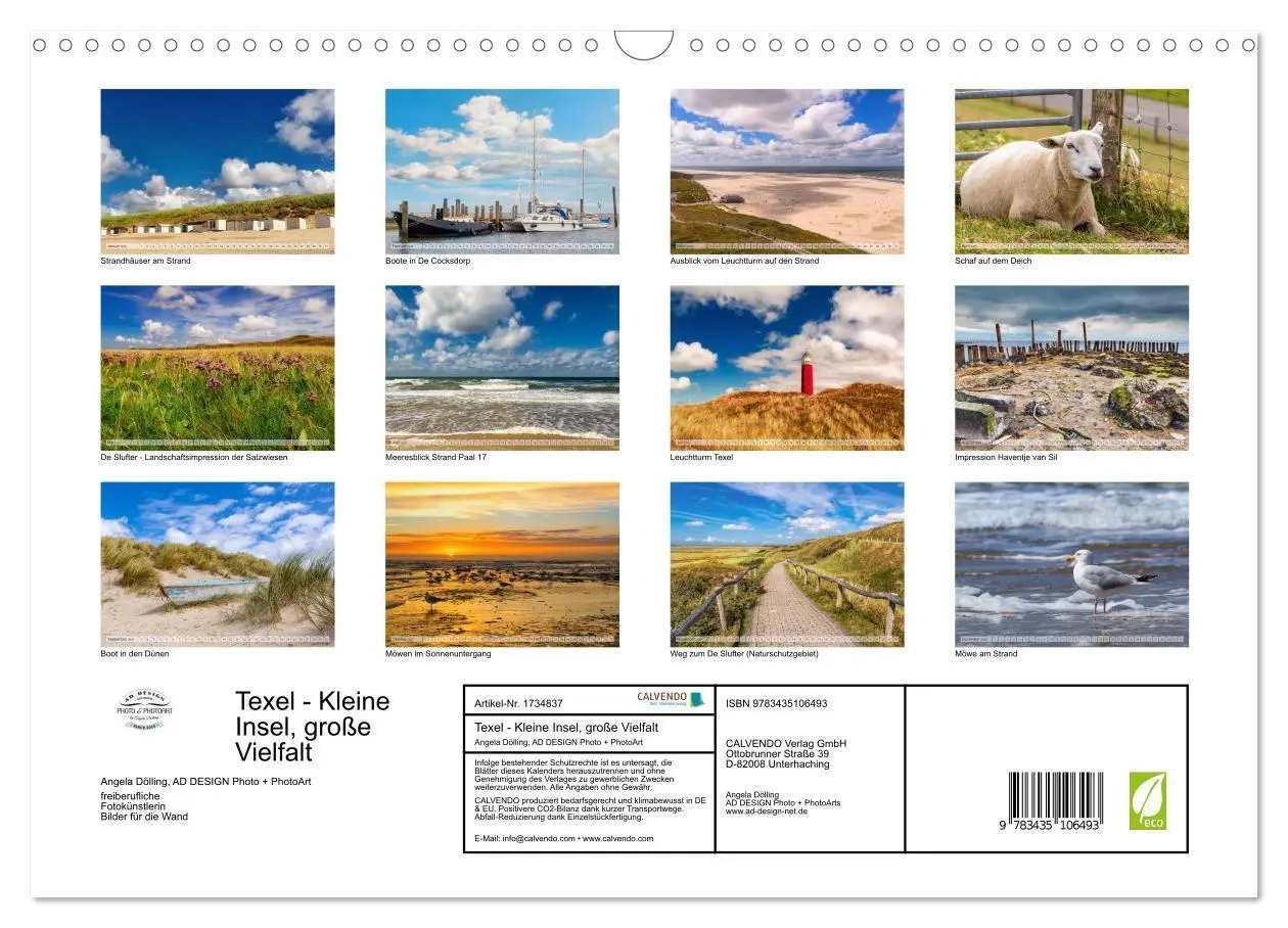 Bild: 9783435106493 | Texel - Kleine Insel, große Vielfalt (Wandkalender 2025 DIN A3...