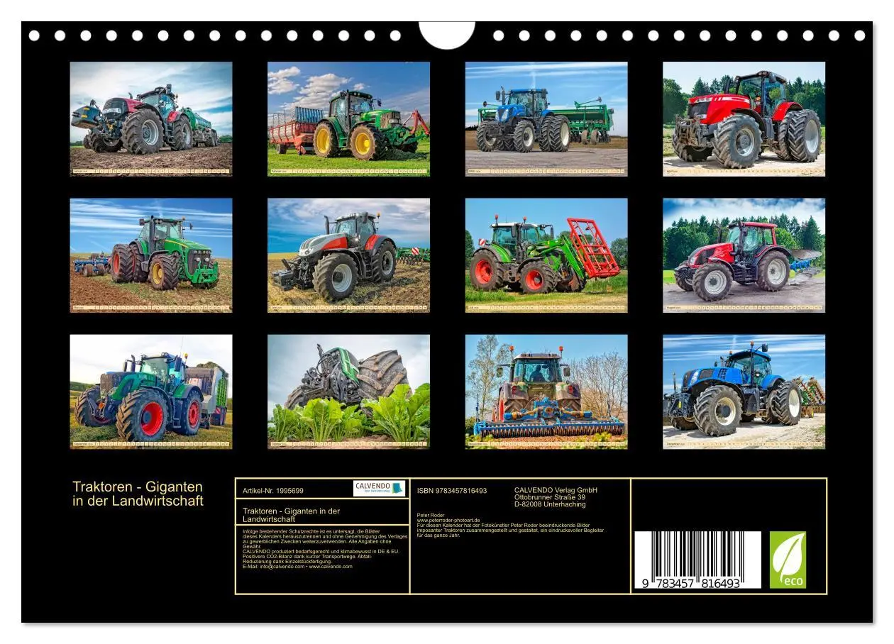 Bild: 9783457816493 | Traktoren - Giganten in der Landwirtschaft (Wandkalender 2026 DIN...