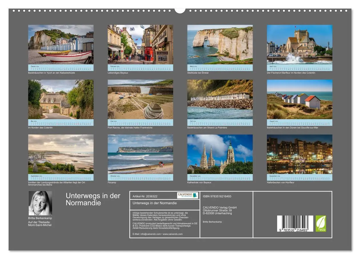 Bild: 9783516216493 | Unterwegs in der Normandie (hochwertiger Premium Wandkalender 2026...
