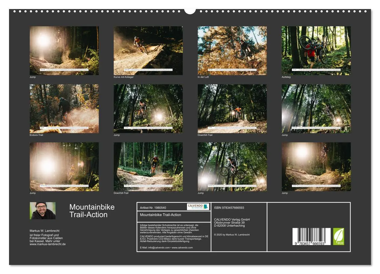Bild: 9783457666593 | Mountainbike Trail-Action (Wandkalender 2026 DIN A2 quer), CALVENDO...