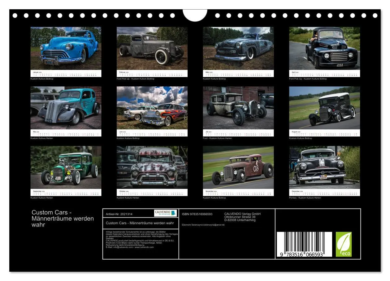 Bild: 9783516066593 | Custom Cars - Männerträume werden wahr (Wandkalender 2026 DIN A4...
