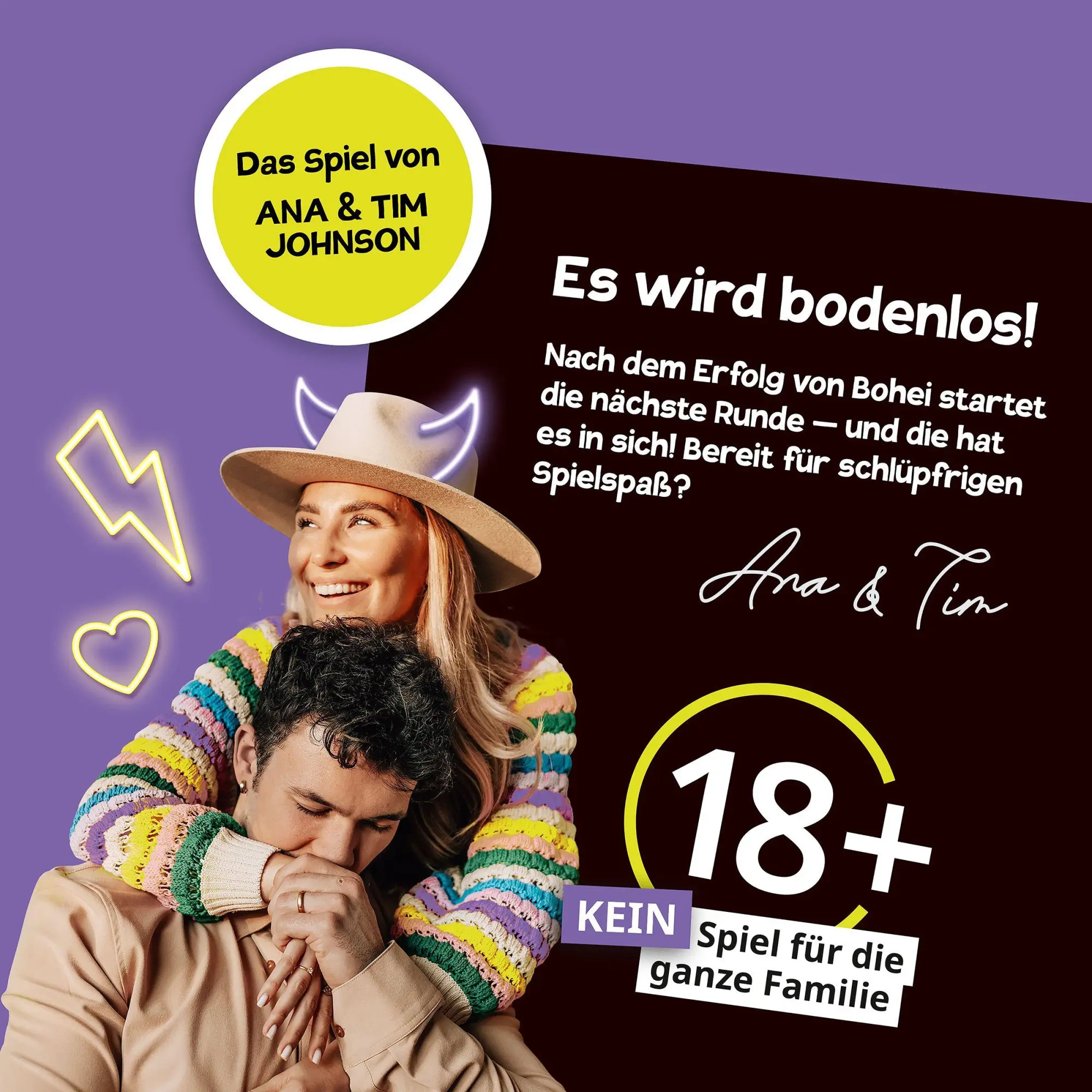 Bild: 9783960966593 | Bohei Bodenlos | Das schlüpfrige Partyspiel von Ana und Tim Johnson